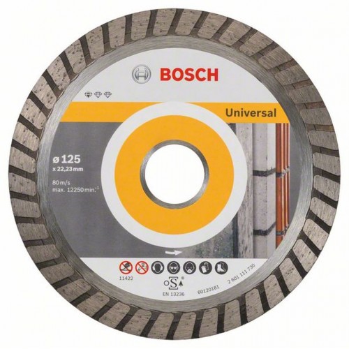 BOSCH Diamantový dělicí kotouč Standard for Universal Turbo, 125 mm 2608602394