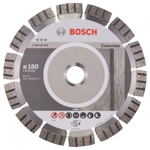 BOSCH Diamantový dělicí kotouč Best for Concrete, 180 mm 2608602654