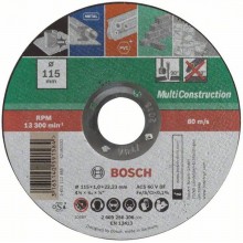 BOSCH Dělicí kotouč rovný 115x1 mm, Multi Construction 2609256306