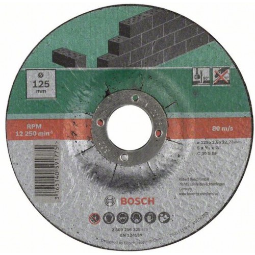 BOSCH Dělicí kotouč lomený 125x2,5 mm, kámen 2609256325 BOSCH Dělicí kotouč lomený 125x2,5 mm, kámen 2609256325