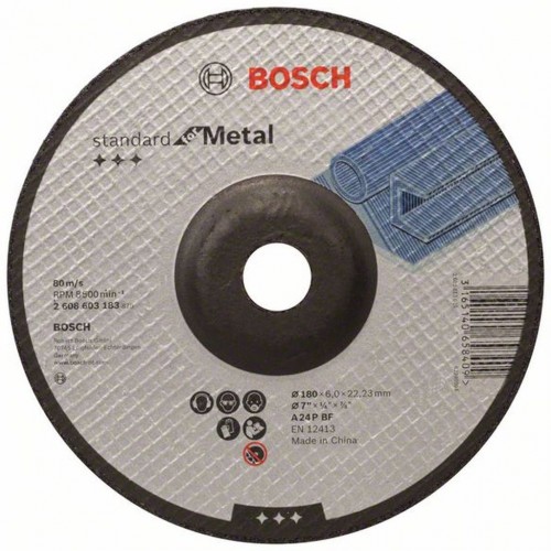 BOSCH Hrubovací kotouč profilovaný Standard for Metal, 180 mm 2608603183