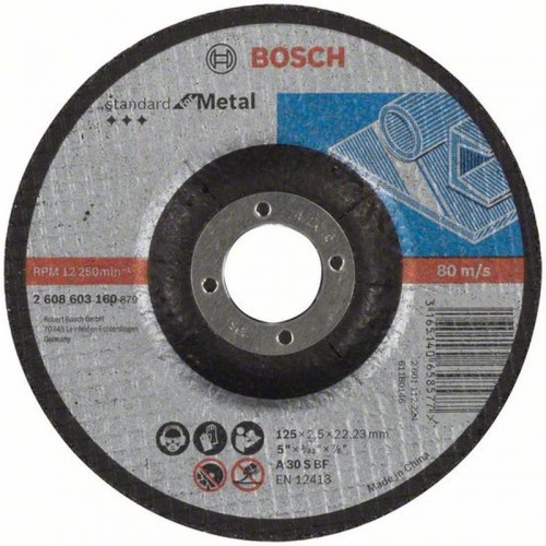 BOSCH Dělicí kotouč profilovaný Standard for Metal, 125 mm 2608603160