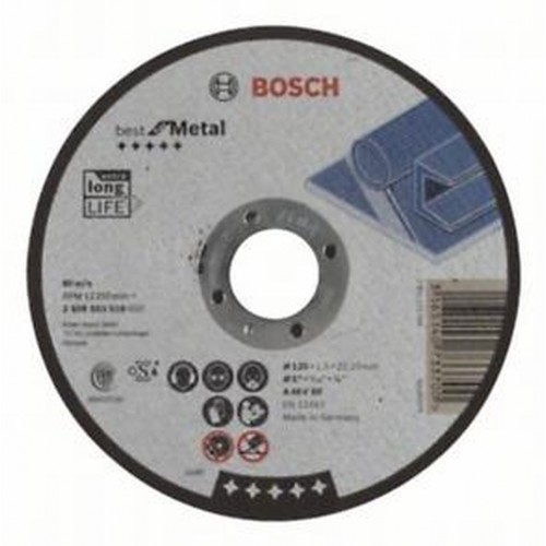 BOSCH Dělicí kotouč rovný Best for Metal, 125x1,5 mm 2608603518