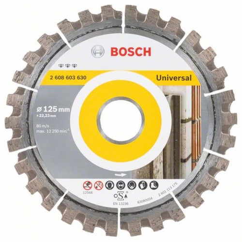 BOSCH Best for Universal Diamantový dělicí kotouč, 125 x 22,23 x 2,2 x 12 mm 2608603630 BOSCH Best for Universal Diamantový dělicí kotouč, 125 x 22,23 x 2,2 x 12 mm 2608603630