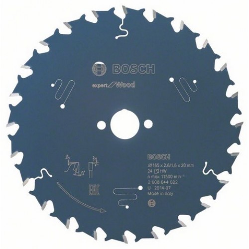 BOSCH Expert for Wood Pilový kotouč, 165 x 20 x 2,6 mm, 24 2608644022