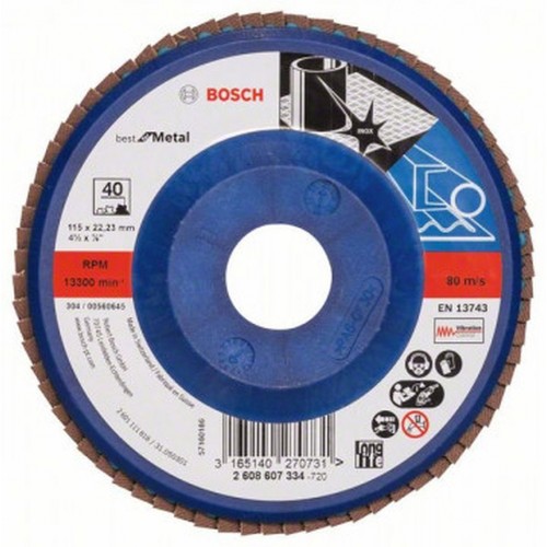 BOSCH Best for Metal Lamelový brusný kotouč X571, 115x22,23mm, 40, 2608607334