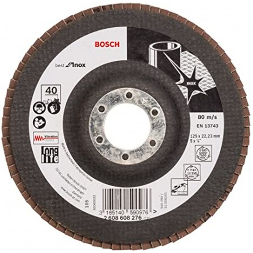 BOSCH Best for Inox Lamelový brusný kotouč X581, 125x22,23 mm, 40, 2608608276 BOSCH Best for Inox Lamelový brusný kotouč X581, 125x22,23 mm, 40, 2608608276