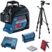 BOSCH GLL 3-80 Professional křížový laser + 4x 1,5 V AA + stativ BT 150 + kufr + taška 06159940KD