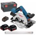 BOSCH GKS 18V-57 G Akumulátorová okružní pila, 18V, 2x 5,0Ah 06016A2102