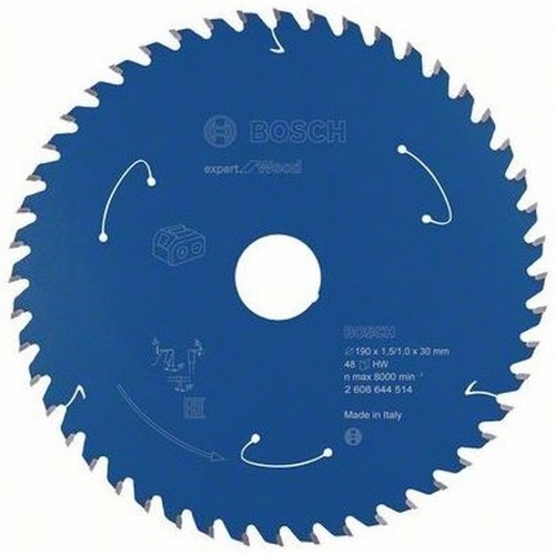 BOSCH Expert for Wood Pilový kotouč pro akumulátorové pily, 190×1,5/1×30 T48 2608644514