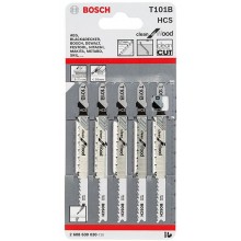 BOSCH Pilový plátek do kmitací pily T 101 B, 100 mm, 5 ks 2608630030