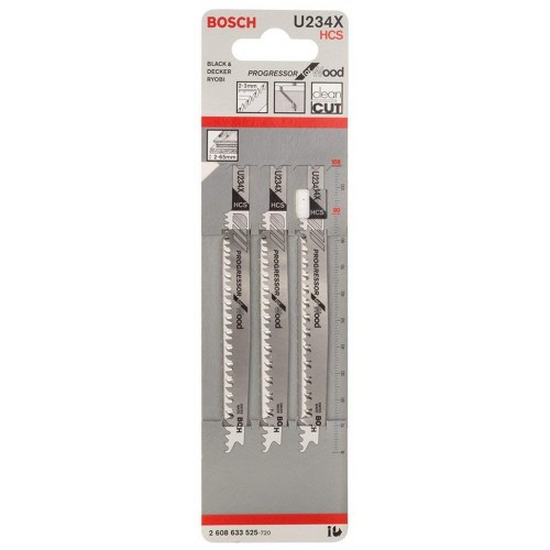 BOSCH Pilový plátek do kmitací pily U 234 X, 108 mm, 3 ks 2608633525 BOSCH Pilový plátek do kmitací pily U 234 X, 108 mm, 3 ks 2608633525