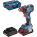 BOSCH GDX 18V-200 C Akumulátorový rázový utahovák, 18V, 2x 4.0Ah 06019G4206
