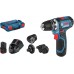 VÝPRODEJ BOSCH GSR 12V-15 FC Set Vrtací šroubovák 06019F6000 POŠKOZENÝ KUFR!!!