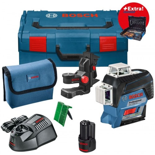 BOSCH GLL 3-80 CG Liniový laser + držák BM1 + L-Boxx + sada nářadí Gedore 26ks 06159940KM