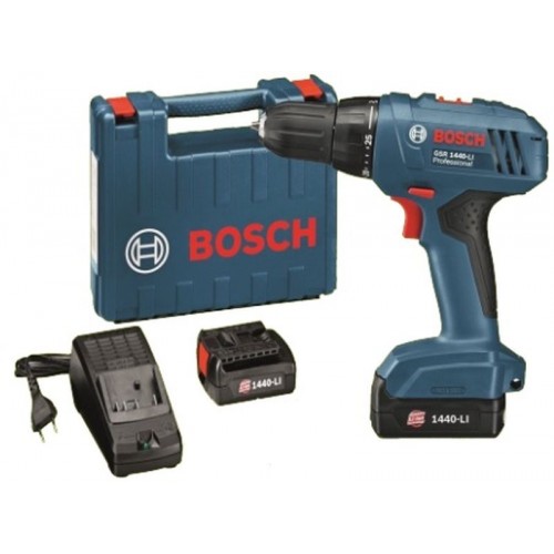 BOSCH GSR 1440-LI Professional Aku vrtací šroubovák, v kufru 0.601.9A8.405 (2x Li-Ion akumulátor 1,5 Ah)