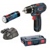 BOSCH GSR 12V-15 Vrtací šroubovák + Svítilna GLI 12V-80, 0.615.990.FZ9