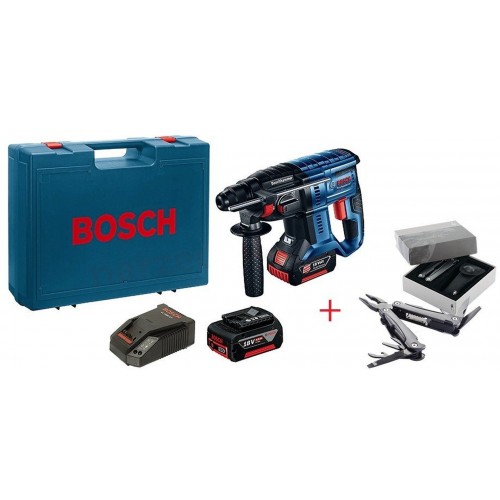 BOSCH GBH 180-LI akumulátorové vrtací kladivo + Multifunkční nářadí Swiss Peak 0611911023