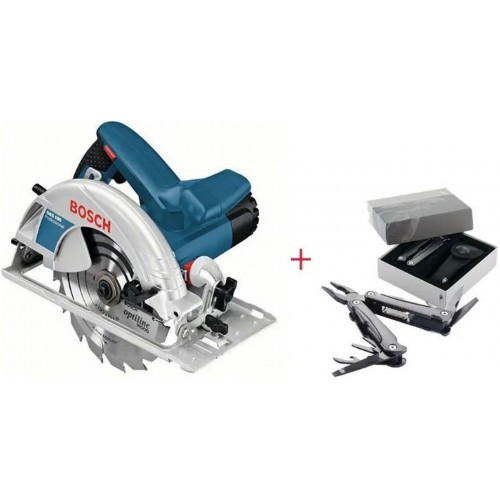 BOSCH GKS 190 Ruční okružní pila 1400W, 1× Wood Optiline CSB + Multifunkční nářadí Swiss Peak 0601623001