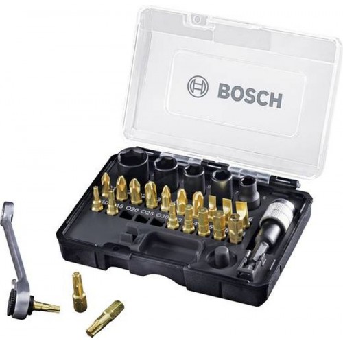 BOSCH LIMITED EDITION 27dílná sada šroubovacích bitů IXO a ráčnová sada 2607017459