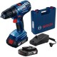 BOSCH GSB 18V-50 PROFESSIONAL Akumulátorový kombinovaný šroubovák, 18V, 2x 5,0 Ah 06019H5101