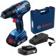 BOSCH GSB 18V-50 Akumulátorový kombinovaný šroubovák, 18V, 2x 5,0 Ah 06019H5101