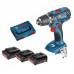 BOSCH GSR 14,4-2-LI Plus Vrtací šroubovák + 3 x 2,0 Ah Li-ion + L-Boxx 0615990H1L