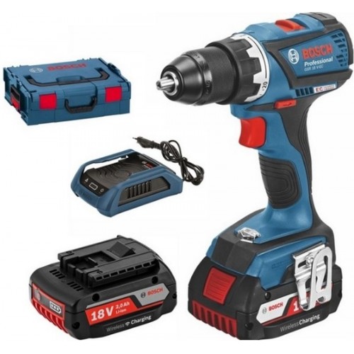 BOSCH GSR 18 V-EC WLC Aku vrtačka 2x2Ah Li-lon akum., nabíječka, L-BOXX 06019E8106