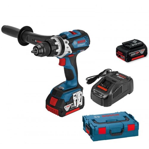 BOSCH GSB 18 VE-EC akumulátorový kombinovaný šroubovák, L-BOSXX, 2 x 5,0 Ah 0.601.9F1.302