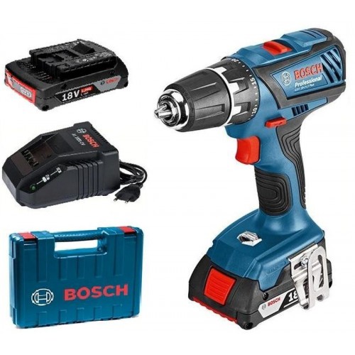 BOSCH GSR 18-2-LI Plus Professional aku vrtačka 2x4Ah Li-Ion L-BOXX 06019E6121