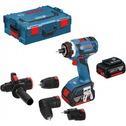 BOSCH GSR 18 V-EC FlexiClick2 set akumulátorový šroubovák, L-BOXX, 2x 5,0 Ah 06019E1104