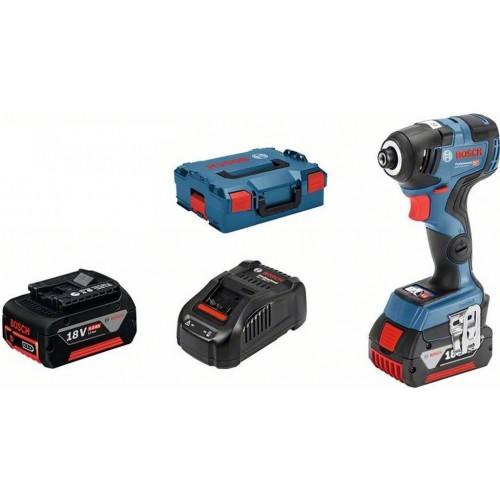 BOSCH GDR 18V-200 C Akumulátorový rázový utahovák, 2x 18V 5.0Ah, L-Boxx 06019G4101