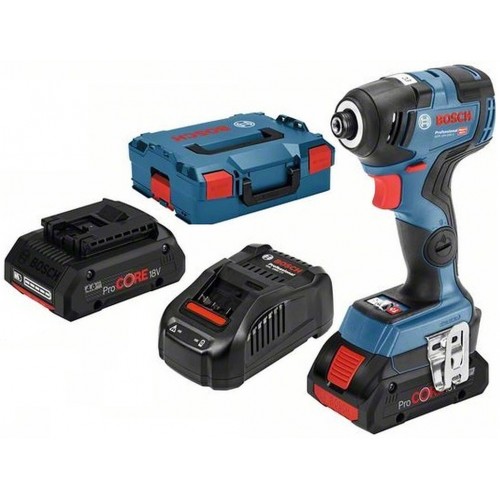 BOSCH GDR 18V-200 C Akumulátorový rázový utahovák, 2x 8V 4.0Ah, L-Boxx 06019G4106