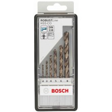 BOSCH Robust Line HSS-Co, 6dílná Sada vrtáků do kovu 2607019924