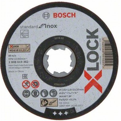 BOSCH X-LOCK Standard for Inox Kotouč 115 × 1,6 mm T41 2608619362
