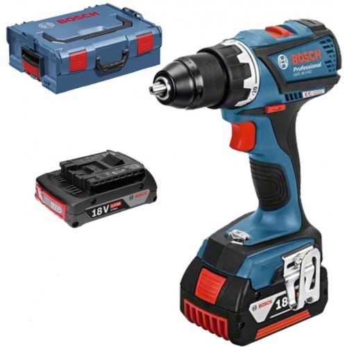 BOSCH GSR 18 V-EC Professional Aku vrtačka, L-BOXX, 2x Akku 2,0Ah, 06019E8107