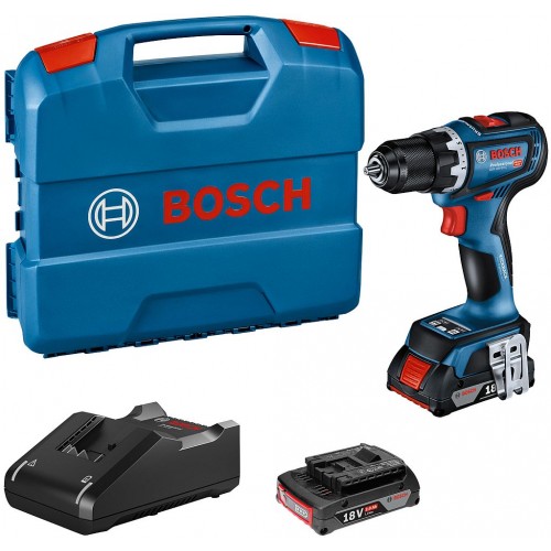 BOSCH GSR 18V-90 C PROFESSIONAL Aku vrtací šroubovák, L-Case, GAL 18V-4, 2×2,0Ah 06019K6020