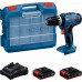 BOSCH GSB 18V-25 PROFESSIONAL Aku příklepový vrtací šroubovák, 2x 2,0Ah, kufr 06019K9304