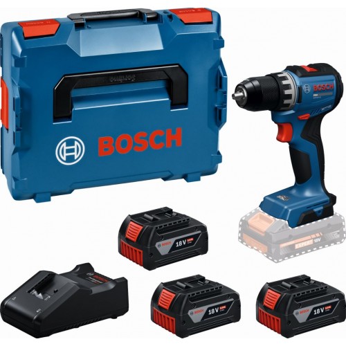 BOSCH GSR18V-52 PROFESSIONAL Aku vrtací šroubovák, 3x 5,0Ah, L-BOXX 06019S0027