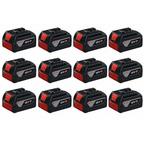 BOSCH GBA PROFESSIONAL 18 V Sada 12ti baterií 5,0 Ah 0602494003 BOSCH GBA PROFESSIONAL 18 V Sada 12ti baterií 5,0 Ah 0602494003