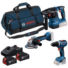 BOSCH Sada nářadí PROFESSIONAL GSB + GBH + GWS + 3x 5,0Ah 0615A500AH