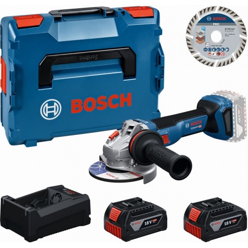 BOSCH GWS 18V-11 S PROFESSIONAL Sada nářadí, 2×GBA 5.0Ah + kotouč + L-BOXX 0615A500E6 BOSCH GWS 18V-11 S PROFESSIONAL Sada nářadí, 2×GBA 5.0Ah + kotouč + L-BOXX 0615A500E6
