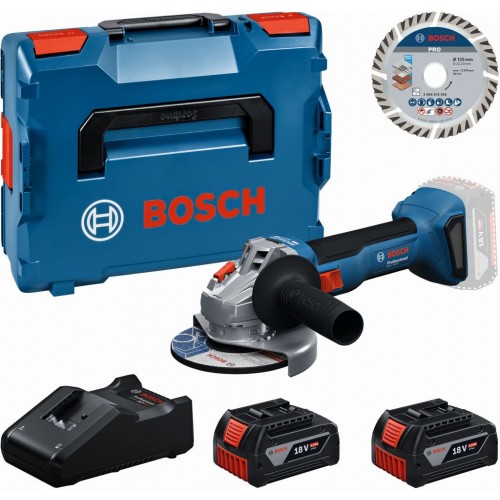 BOSCH GWS 18V-8 PROFESSIONAL Sada nářadí 2× GBA 4.0Ah + kotouč + L-BOXX 0615A500E7 BOSCH GWS 18V-8 PROFESSIONAL Sada nářadí 2× GBA 4.0Ah + kotouč + L-BOXX 0615A500E7