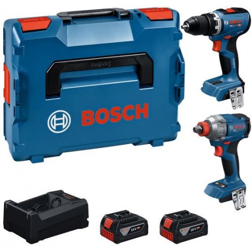 BOSCH PROFESSIONAL Sada nářadí GDX 18V-285 + GSR 18V-65 + 2× 5,0 Ah + L-BOXX 0615A500E9