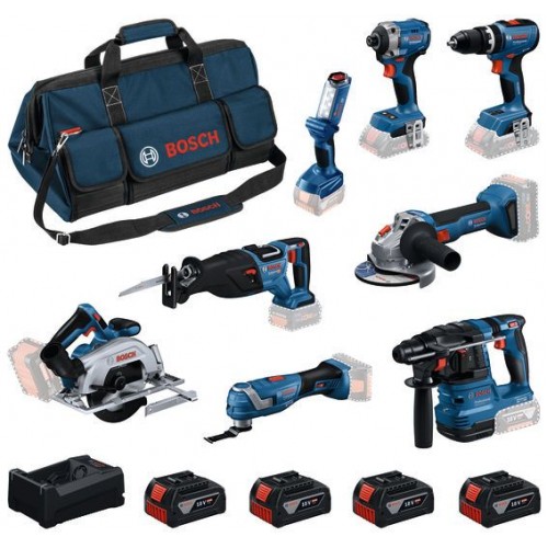 BOSCH PROFESSIONAL Sada nářadí 18V GSB+GDR+GBH+GWS+GKS+GSA+GOP+GLI+4× 5,0 Ah 0615V00061 BOSCH PROFESSIONAL Sada nářadí 18V GSB+GDR+GBH+GWS+GKS+GSA+GOP+GLI+4× 5,0 Ah 0615V00061