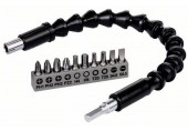 BOSCH Plastový flexibilní prodlužovací nástavec, L 300mm + 11ks šroubovacích bitů 2608522377 BOSCH Plastový flexibilní prodlužovací nástavec, L 300mm + 11ks šroubovacích bitů 2608522377
