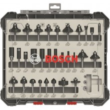 BOSCH Smíšená sada tvarových fréz s vřetenem 1/4", 30 ks 2607017476