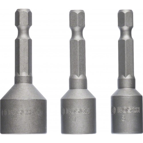 BOSCH 3dílné balení nástrčných klíčů 50 mm; 8, 10, 13 mm 2608551078