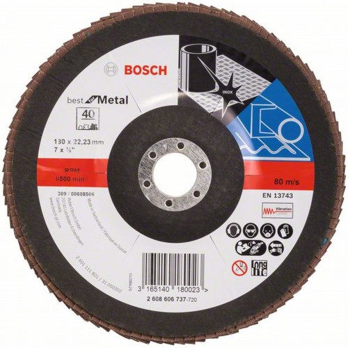 BOSCH Best for Metal Lamelový brusný kotouč X571 180 x 22,23mm 2608606737
