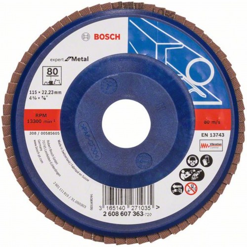 BOSCH Expert for Metal Lamelový brusný kotouč X551 115 x 22,23mm 2608607363